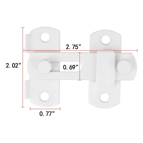 Two Pack White Stainless Steel Barn Door Latches For Gate And Sliding Doors Flip Bi-Fold Lock Antique Style Suitable For Wine Cabinets And Closets Durable Rust-Resistant Finish Small White Size measurements