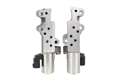 Left And Right Engine VVT Solenoid Set For Infiniti I35 G35 FX35 M35 And Nissan Altima Maxima 350Z Quest Frontier Pathfinder Xterra 2002 2010 Plug And Play Easy Install With Durable Timing Control For Smooth Running, dual unit view