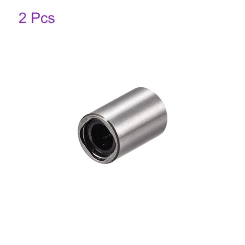 Side view of LM4UU Linear Ball Bearing Kit for 3D Printers 4mm Bore 8mm OD 12mm Length 2 Pack Low Friction Guide Bushings.