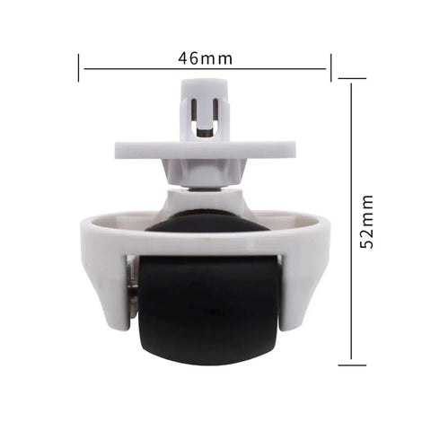 Front Wheel Replacements Omni Directional Wheel For Roborock S4 S6 S6 Pure S5 Max S6 Max V E4, shown with dimensions 46mm by 52mm