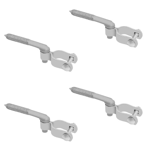 Heavy Duty Farm Gate Hinge Kit With Galvanized Steel Rustproof Hinges And Five Eighth Inch Pins For Wood Metal And Fence Gates Built To Last And Tough As Nails With High Load Capacity Includes Four Hinges And Lag Screws showing four galvanized steel hinges with pins and screws for outdoor use on gates