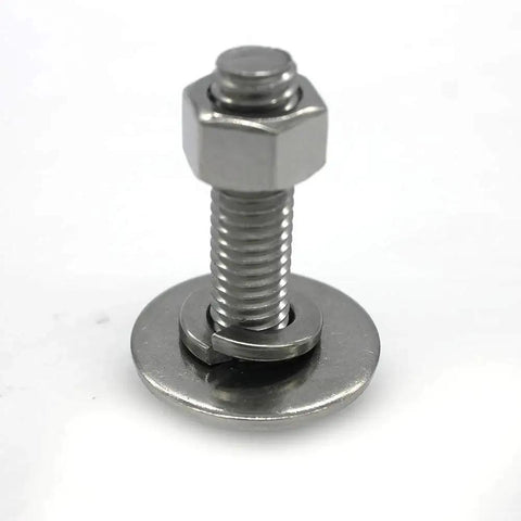 Heavy Duty Stainless Steel Hex Head Bolts Kit With Nuts And Flat And Lock Washers Ten Sets One Inch Long Five Sixteenths By Eighteen Threads Per Inch 304 Stainless Fully Threaded Screws All Purpose Hardware Pack By Fullerkreg close-up