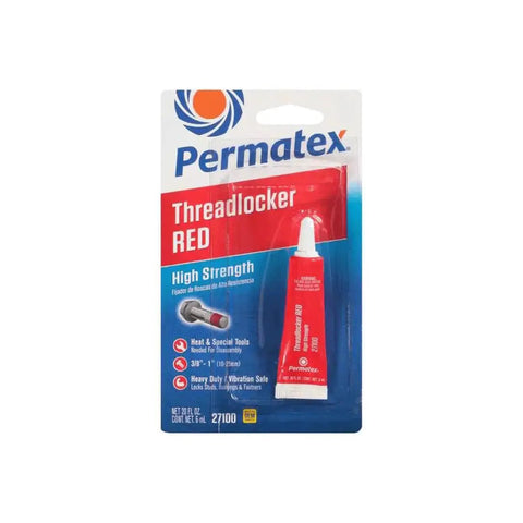Red High Strength Threadlocker 0.20 Oz That Locks Tight And Keeps Loosening Away On Metal Threads Industrial Grade Adhesive