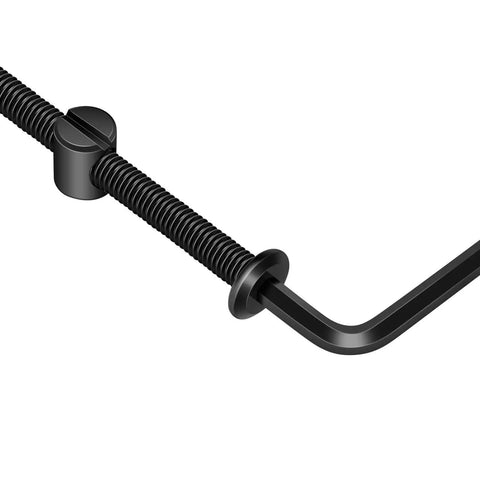 Black M8 X 110mm flat head socket screw with barrel nut and Allen wrench, rust-resistant carbon steel furniture hardware.