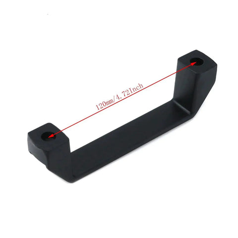Aluminium Alloy Industrial Cabinet Handles Set of 2 U Shape Rectangular Drawer Pulls with Screws Black 120mm Center Hole