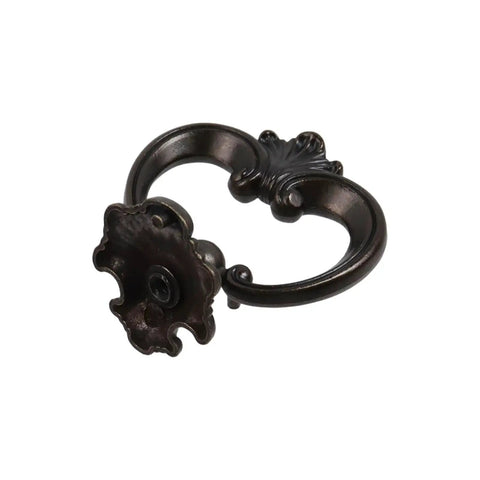 4 Pack Vintage Ring Pulls Zinc Alloy Cabinet Drawer Pulls With Antique Brass Finish, shown individually against a white background