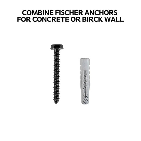 Lag Bolt Kit For TV Mount With M8 Bolts For Wood Studs And Concrete Anchors Includes Allen Key And Bubble Level Heavy Duty Steel Construction For Secure Wall Installation And Easy Re Mounting