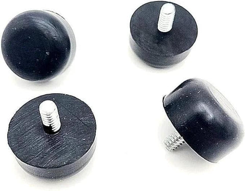 10-24 Thread Rubber Feet Bumpers 1 Inch Round Screw In Equipment Spacers With Galvanized Steel Stud Leveling Feet For Tables Machinery Cabinets Water Resistant Indoor Outdoor Use Non Marring Noise Dampening Soft Anti Slip 4 Pack