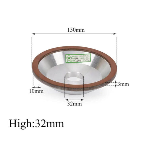 Diamond Grinding Wheel Resin Bond Circle Sharpener Grinder For Carbide Metal Tungsten Steel Milling Cutter 150mm