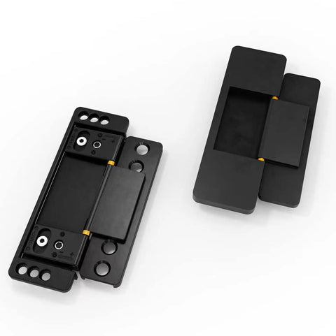 Ultra Thin Hidden Door Hinges For Secret Rooms Invisible Concealed Hinges Heavy Duty Adjustable Butt Hinges Two Pack Black