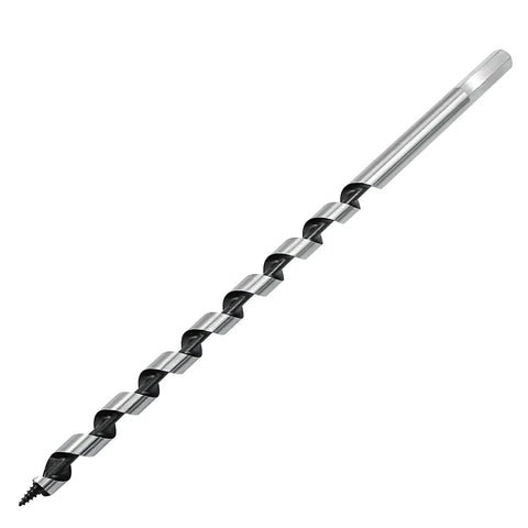 Twelve Inch Wood Auger Drill Bit With One Half Inch Diameter And Three Eighths Inch Hex Shank Self Feeding Ship Auger For Hardwood Softwood And Composite Materials Durable High Carbon Steel For Fast Drilling And Clean Holes