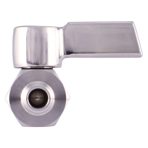 1/8 in stainless steel ball valve with lever handle, side view, 304 SS, reduced port, NPT male/female