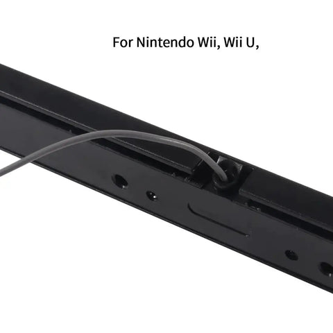 Close-up of USB Wired Infrared Sensor Bar for Nintendo Wii and Wii U with plug and black casing for PC Dolphin Emulator