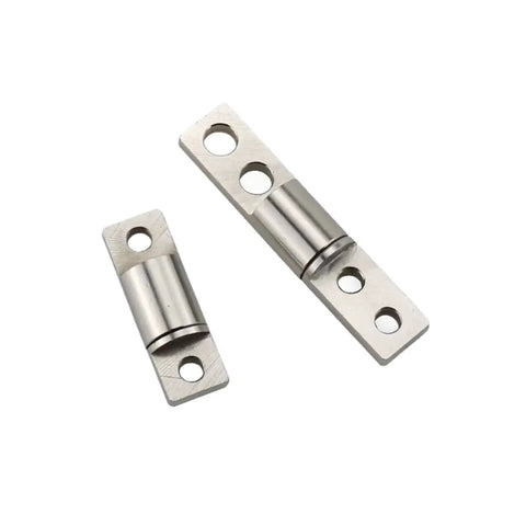 Two stainless steel 360-degree torque hinge plates with mounting holes
