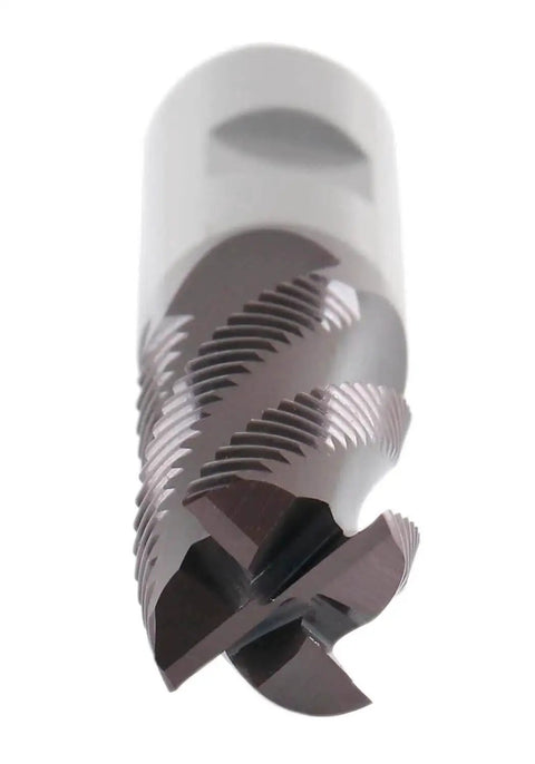 Beefy Roughing End Mill TiAlN Coated M42 Cobalt With Standard Tooth Four Flute Three Quarter Inch Diameter Three Quarter Inch Shank Model 1102-0034 By Accusize