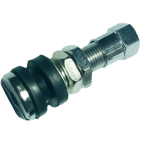 Metal valve stem, stainless steel, motorcycle tubeless high-pressure valve, side view