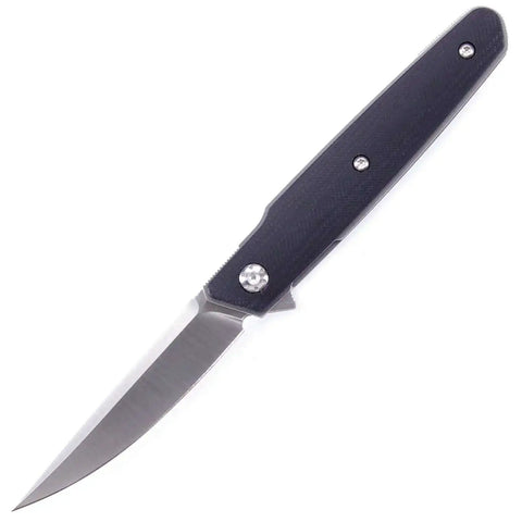 M63 DIY Folding Knife Kit With Dual Bearing Flipper Parts Kit Black G10 Handle Scales Gift Box Included USA Design Beginner Friendly Pro Grade Feel For Hobbyists And Knife Makers featuring a sleek silver blade and black handle