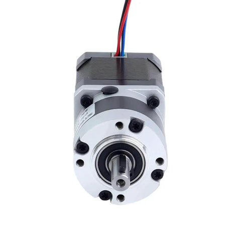 Front view of Nema 17 Stepper Motor With 5 To 1 MG Series Planetary Gearbox Bipolar 48mm Length High Torque Low Noise Long Life