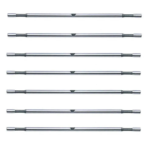 Portable Sheet Metal Nibbler Cutter Drill Attachment rods in stainless steel, aligned horizontally, ideal for thick metal cutting
