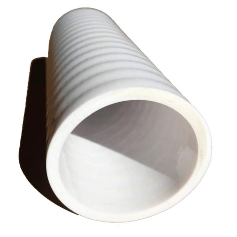 TekTube Schedule 40 Ultra Flex PVC pipe, 1.5 in dia, white, corrugated exterior, 10 ft long