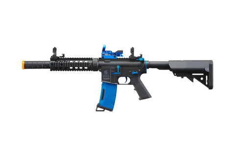 Gen 2 M4 SD Blue Carbine AEG Airsoft Rifle With Red Dot Sight, 9.6V NiMH Battery, Charger, And 1000 Rounds 0.20g BBs Included