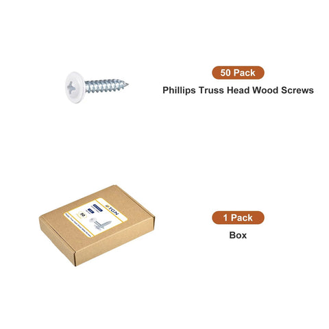 50 Piece Pack Size Eight Three Quarter Inch Phillips Head Self Tapping Screws Flat Head Carbon Steel High Strength Quick Tapping