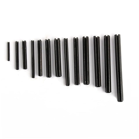 Assorted Roll Pins Kit Slotted Spring Dowel Pins 450 Piece Set in plastic storage case for cogs, wheels, mechanical projects display