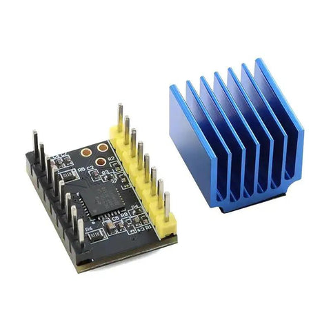 Five Pack TMC2208 Stepper Motor Drivers Ultra Quiet 3D Printer Accessory With Heatsink Yellow Pin For Smooth Precise Motion And Near Silent Printing With Up To 256 Microsteps And SC2 Technology