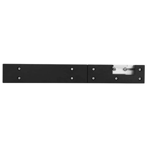 450mm Aluminum Box Joint Jig For Table Saw And Router Tables, Your Go To Miter Gauge Assembly Kit For Precise Woodworking, High Accuracy Box Joint Guide, Fits Most Standard Slot Saws, Durable Aluminum Construction, side view of black aluminum jig with screws, 450mm length shown.