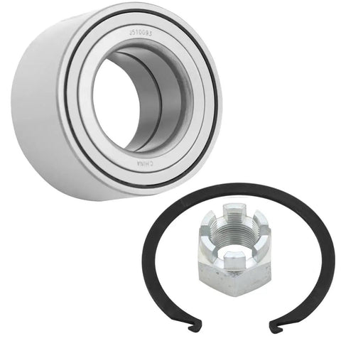 Front Wheel Hub Bearing Repair Kit Fits 2012 2013 Forte5 2010 2013 Forte Koup 2010 2013 Forte 2007 2010 Hyundai Elantra 2011 2012 Elantra Hatchback OEM Replacement Durable Bearings Easy Install For A Quiet Smooth Ride, showing bearing with nut and snap ring