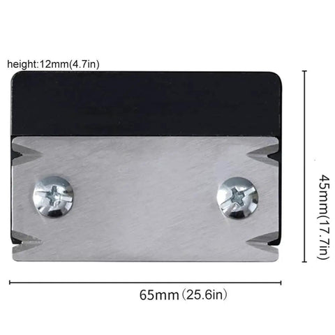Pro Grade Woodworking Edge Trimmer For Burrs Edge Banding Cutter And Chamfering Fillet Scraper Handy Deburring Tool shown front view