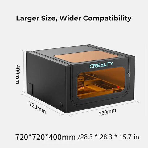 Fireproof And Dustproof Protective Enclosure For Laser Engravers With 4000 RPM Exhaust Fan Pro Grade Observation Window 720x720x400mm