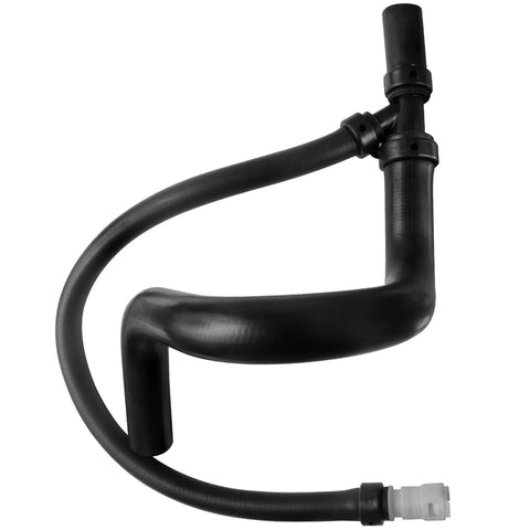 NOVINO engine lower heater outlet hose, black rubber hose with gray plastic connector