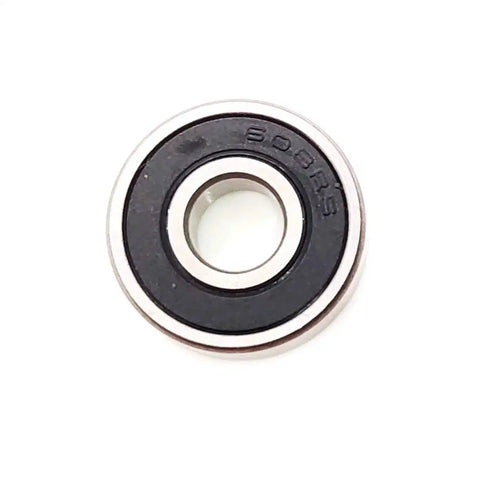 Front view of Skateboard Bearings 608-2RS 8x22x7mm Deep Groove Ball Bearings with double rubber seals for smooth quiet spins.
