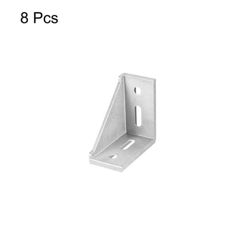 8 Pack Inside Corner Brackets Gusset 77x77x40mm 4080 Angle Connectors For 4040 4080 Aluminum Extrusion Profiles Silver Heavy Duty DIY Frame