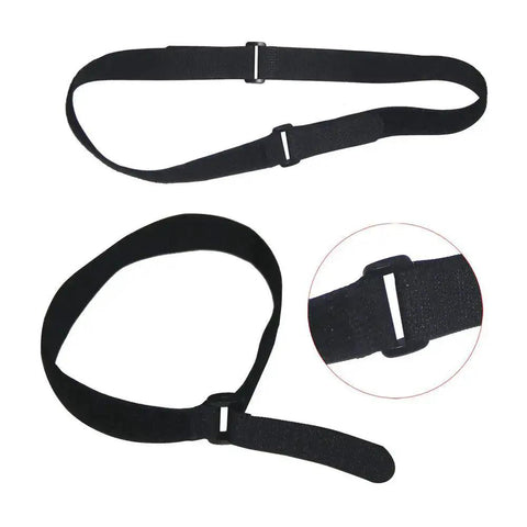 20 Pack Reusable Hook And Loop Cable Ties Set In 8 12 And 18 Inch Sizes with D Ring Buckles shown close-up and extended view.