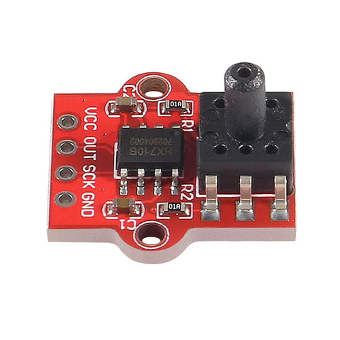 ACEIRMC digital barometric pressure sensor module on red PCB with VCC, OUT, SCK, GND labels; Arduino-ready