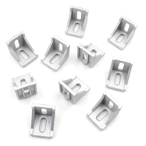 Inside Corner Bracket Gusset for 4040 Aluminum Extrusion with 8mm Slot, 20 Pcs Pack displayed on white background
