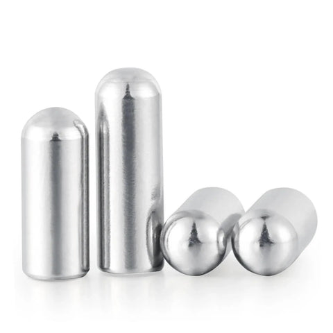 Heavy Duty Stainless Steel Round Head Cylindrical Dowel Pins Set, 304 Grade Locating Pins In Metric Sizes From M0.8 To M6 With 8mm Option