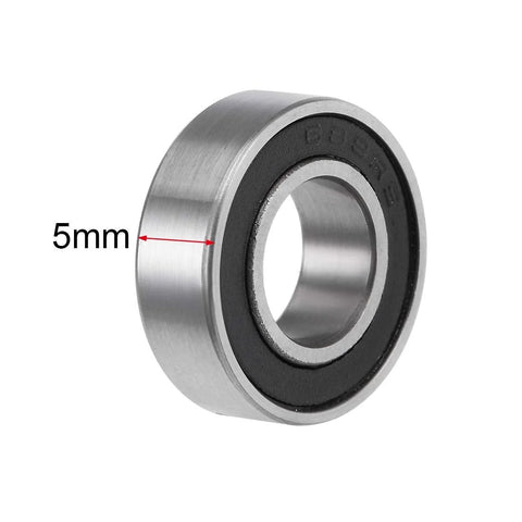 uxcell 688-2RS deep groove ball bearing, 8x16x5 mm, double sealed chrome steel