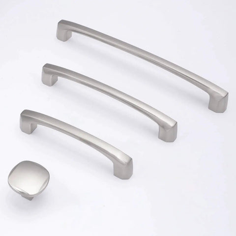 10 Pack 5 Inch Brushed Satin Nickel Cabinet Pulls Center To Center 128mm Durable Zinc Alloy Construction Corrosion Resistant Smooth Operation