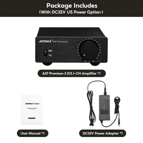 TPA3255 Class D Stereo Amplifier 300W Per Channel X2 kit with power adapter and user manual