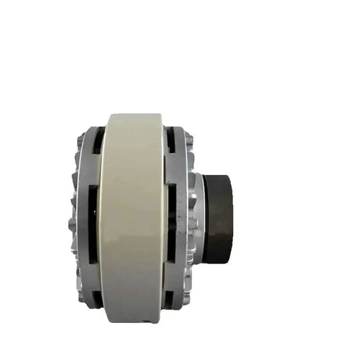 Side view of 5Kg Hollow Shaft Magnetic Powder Clutch With Winding Brake For Tension Control In Bagging Printing Packaging And Dyeing Machines Afterburner Style FL50B1