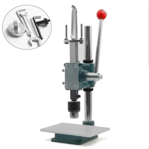 Handheld Leather Hole Punch And Stamping Press For DIY Crafting Adjustable 1.5 To 13 mm Chuck And 4.4 Cm Press Plate for belts bags wallets