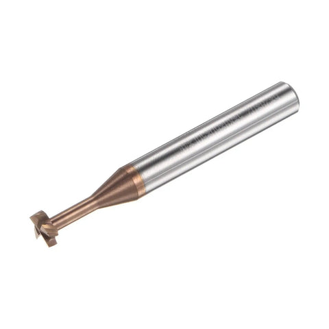 T Slot End Mill Milling Cutter For Stainless Steel Alloy 6mm Diameter 2mm Cutting Depth 6mm Shank 4 Flutes Solid Carbide Titanium Coated