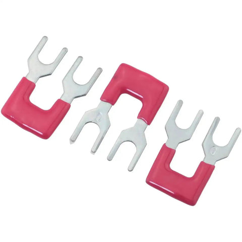 12 Pack Jumper Terminal Block TB 1502 Short Circuit Side Plug-In Connectors Black Red 0.35 Inch Pitch With Copper Conductors