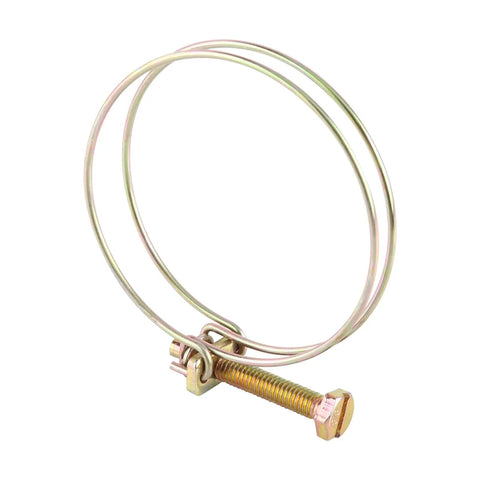 10 Pack Stainless Steel Double Wire Hose Clips Adjustable Water Hose Barb Clamps For Plumbing Fasteners Fits 46 To 51 Mm Zinc Plated Finish