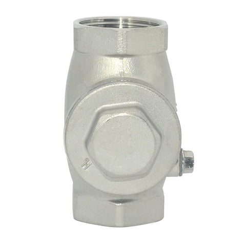 Megairon 1in stainless steel swing check valve, SS316, female NPT x female, CF8M, Amazon brand