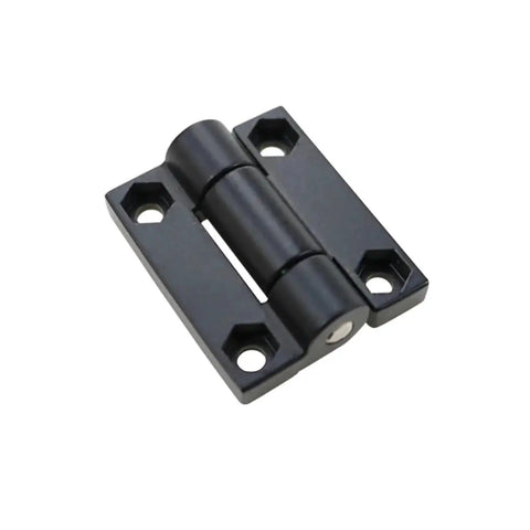 Square torque damping hinge, black zinc alloy with built-in damper, 1 piece
