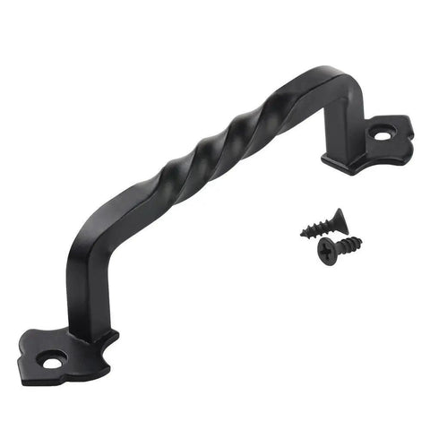 Twist Style Rustic Matte Black Cabinet Pulls For Kitchen Cabinets With 128mm Center To Center 5 Inch Hole Spacing 6 Inch Length Solid Steel
